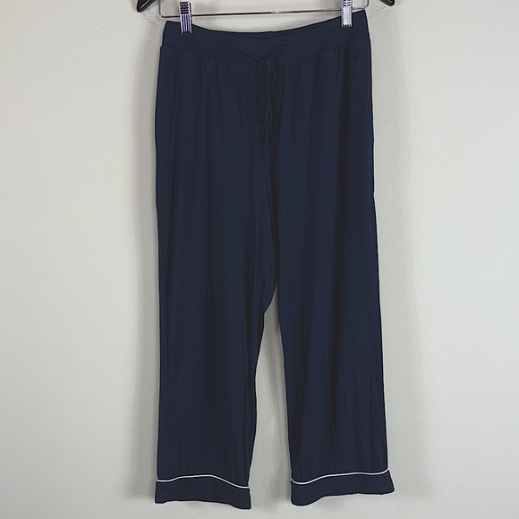 COZY EARTH Wide Leg Bamboo Pajama Pants in Navy Size Small - Picture 1 of 5
